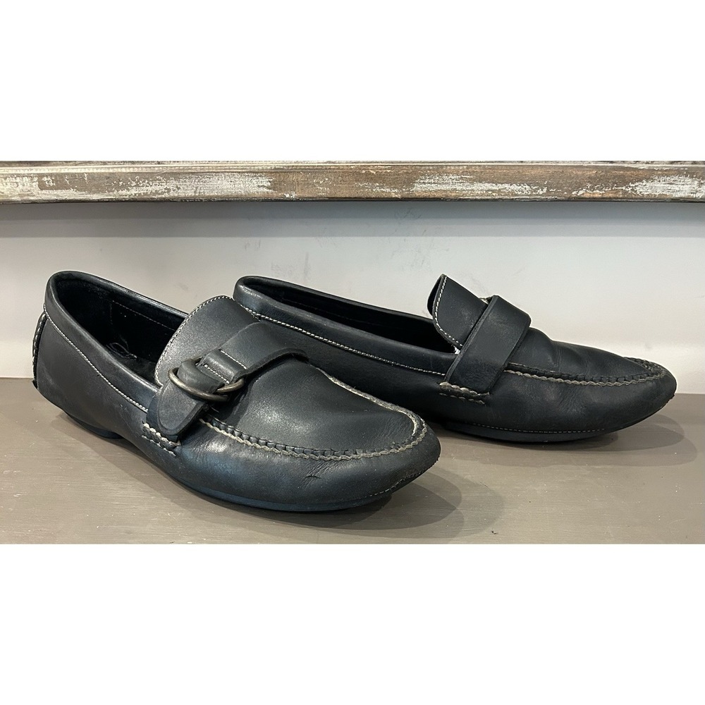 Polo Ralph Lauren Black Leather Driving Loafers Men's US Size 7.5D - Picture 2 of 8
